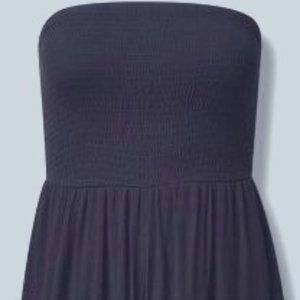 Gauze smocked Beach Jumpsuit / Color: Black / Size: 3x (22-24)